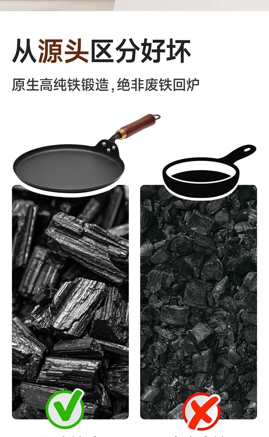 大隆冶坊 披萨/煎饼盘牛排煎锅 无涂层 燃气灶电磁炉通用 28cm 详情图 2