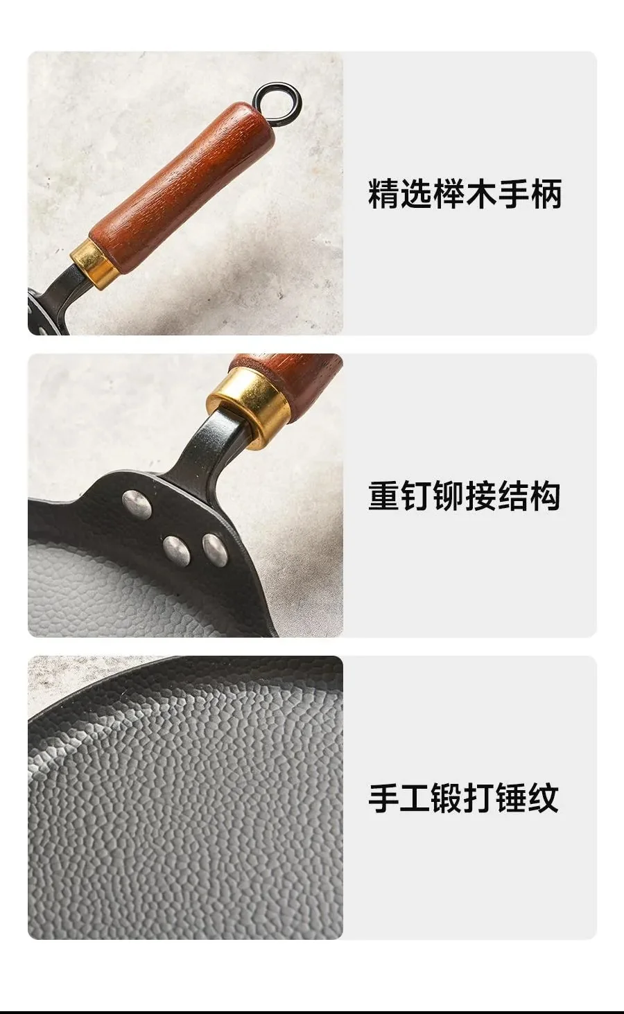 大隆冶坊 披萨/煎饼盘牛排煎锅 无涂层 燃气灶电磁炉通用 28cm 详情图 8