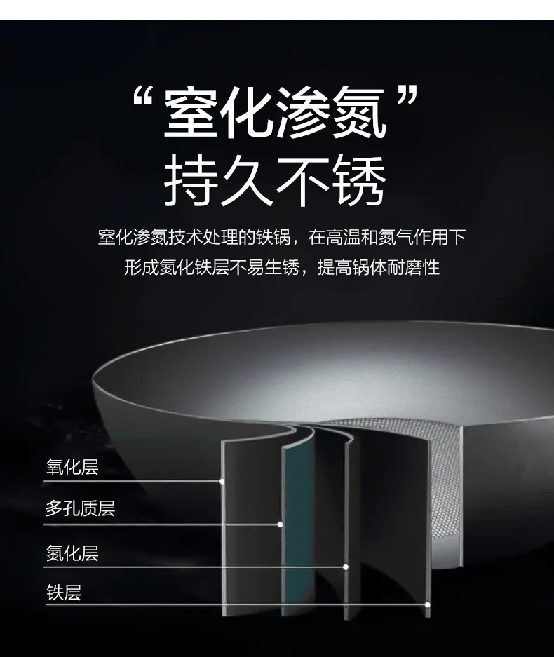 王源吉 云烟锅+锅铲套装 健康无涂层平底不粘锅 持久不锈 detail image 4