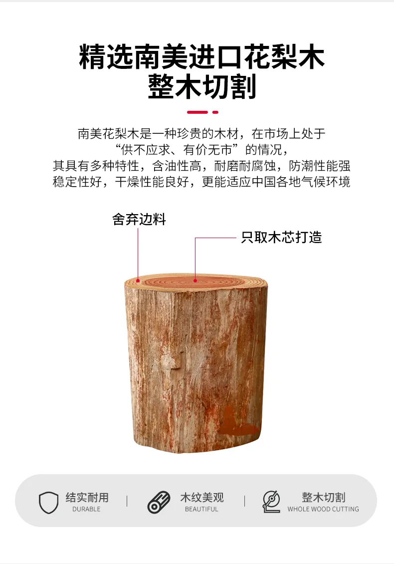 王源吉 双面实木菜板 + 切片刀套装 切菜切肉两用 稳固耐用 detail image 5