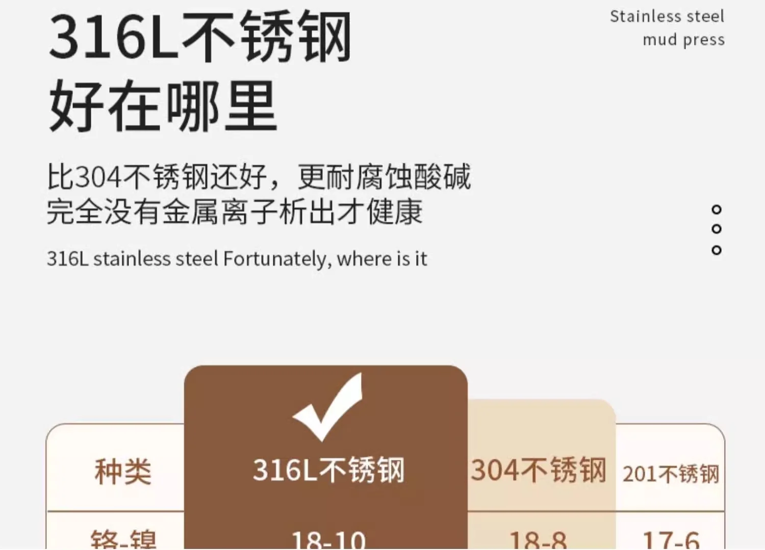 【中国直邮，时效8-20天】象本316不锈钢压泥神器 304按压器捣泥蛋辅食捣碎碾压工具勺 304钢压泥器 木柄款 detail image 2