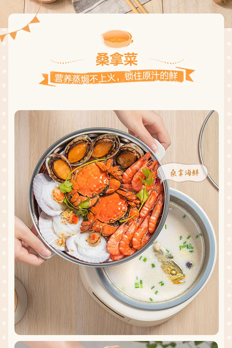 Bear  Multi-functional Electric Steam Cooker DQG-A30C1 with Natural Ceramics Pot  Distilled Cooking  3L detail image 11