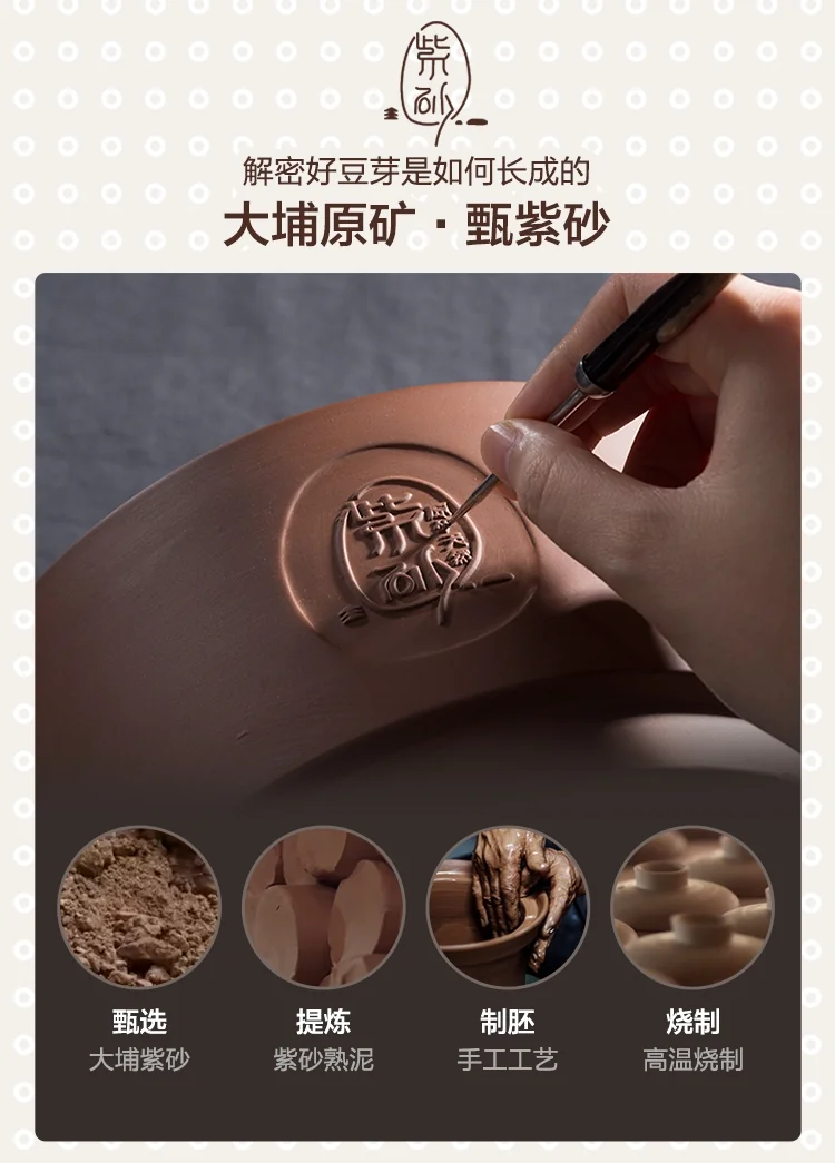 Bear Household automatic bean sprouts DYJ-B01C1, purple sand ceramic pot, power off memory detail image 3