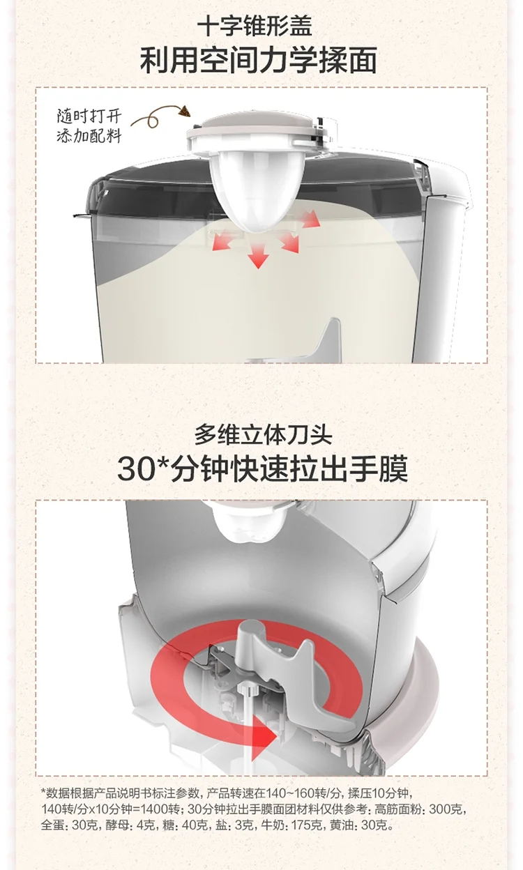 BEAR HMJ-A50B1 5L FULL AUTOMATIC DOUGH MAKER detail image 6