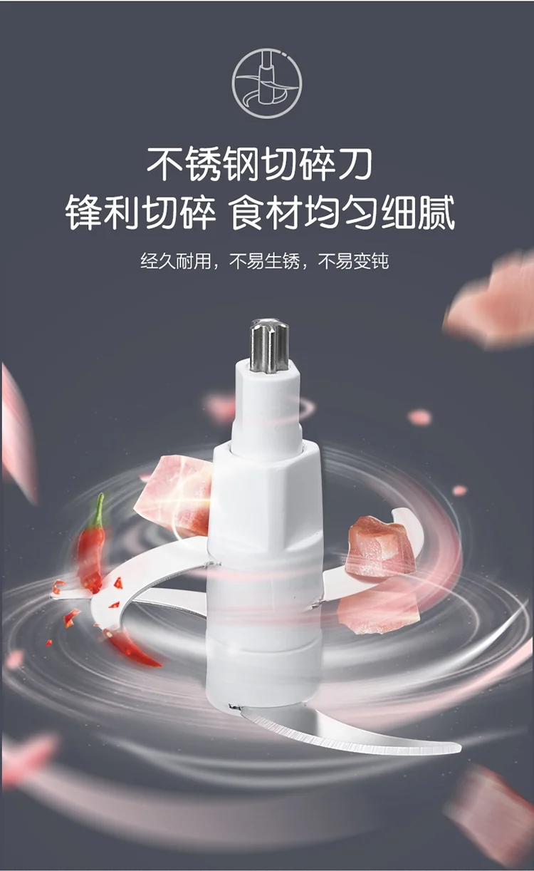Bear Electric Meat Chopper QSJ-B03R2   Intelligent control  automatic cleaning  2L detail image 10