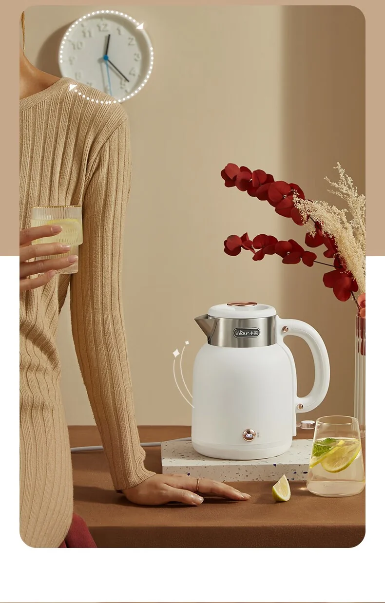 Bear Electric Kettle Thermal Kettle Health Kettle 1.5L Large Capacity 304 Stainless Steel Ivory White detail image 9