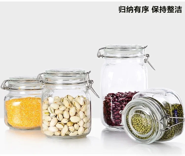 Scybe glass sealed storage tank set of 2 500ml+750ml detail image 4