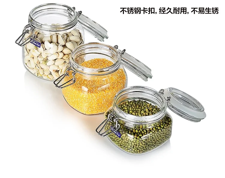 Scybe glass sealed storage tank set of 2 500ml+750ml detail image 9