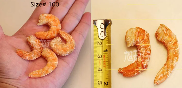 XLSEAFOOD Ecuador lightly dried peeled golden hooked white shrimp, Natural calcium supplement, full of nutrition, Premium,#100 detail image 3