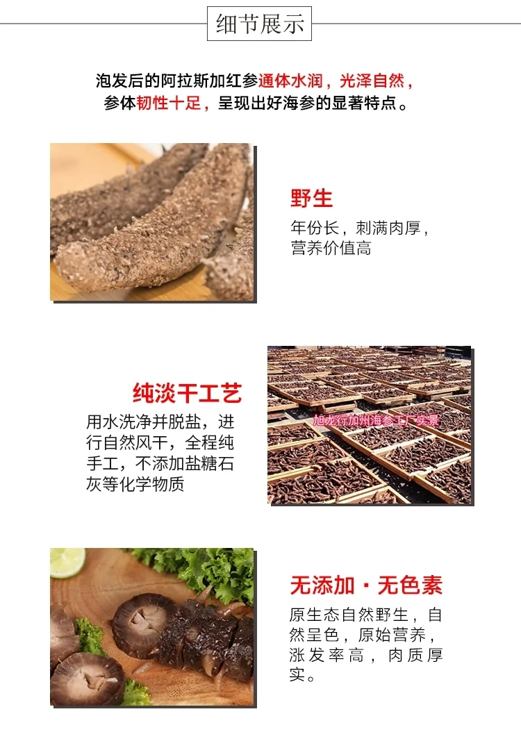 XLSeadfood AAA Grade Dried Alaska Sea Cucumber detail image 5