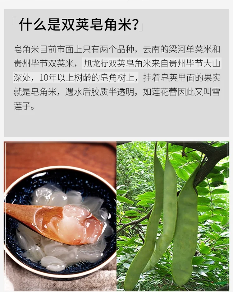 XLSEAFOOD Wild Guizhou Double Pod Ginsenosia Michelia Seeds, moisturizing and laxative, regulating blood sugar, high-quality 227g (0.5lb) detail image 2