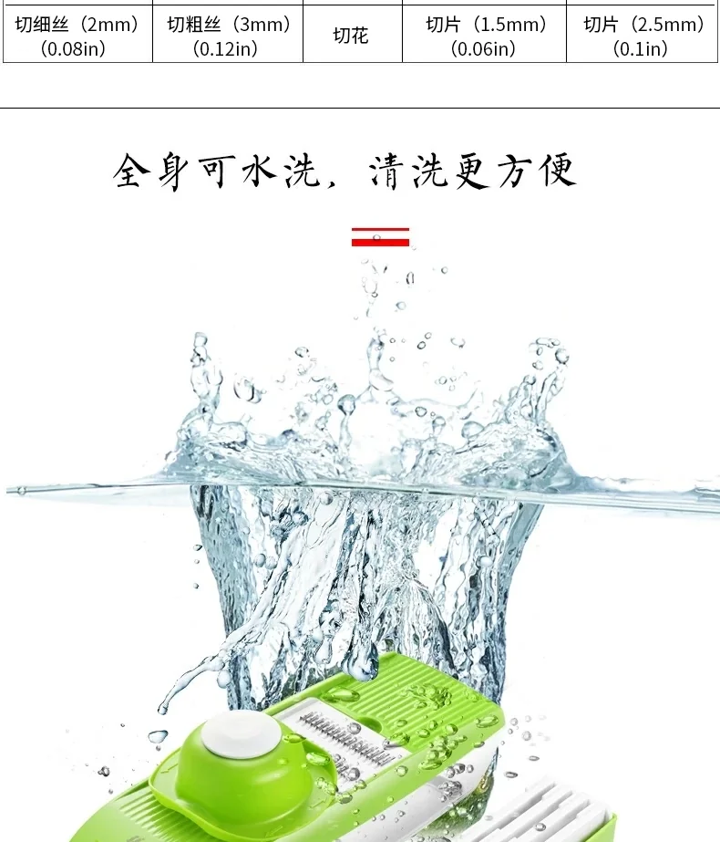 ZhangXiaoQuan Multifunctional Vegetable Cutter with 5 Changeable Blades detail image 6