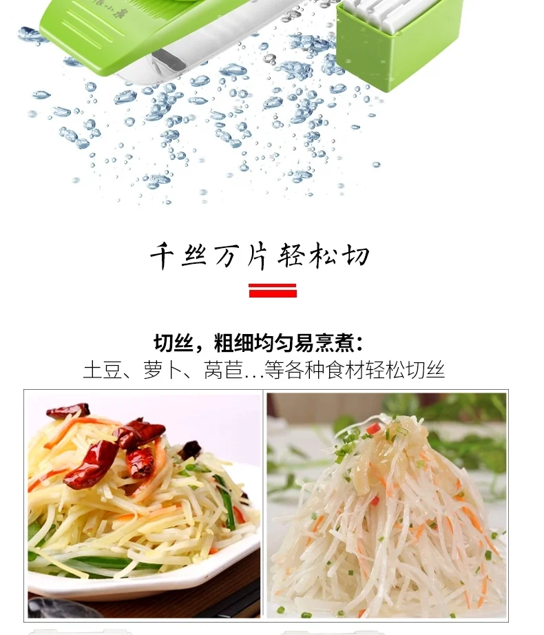 ZhangXiaoQuan Multifunctional Vegetable Cutter with 5 Changeable Blades detail image 7