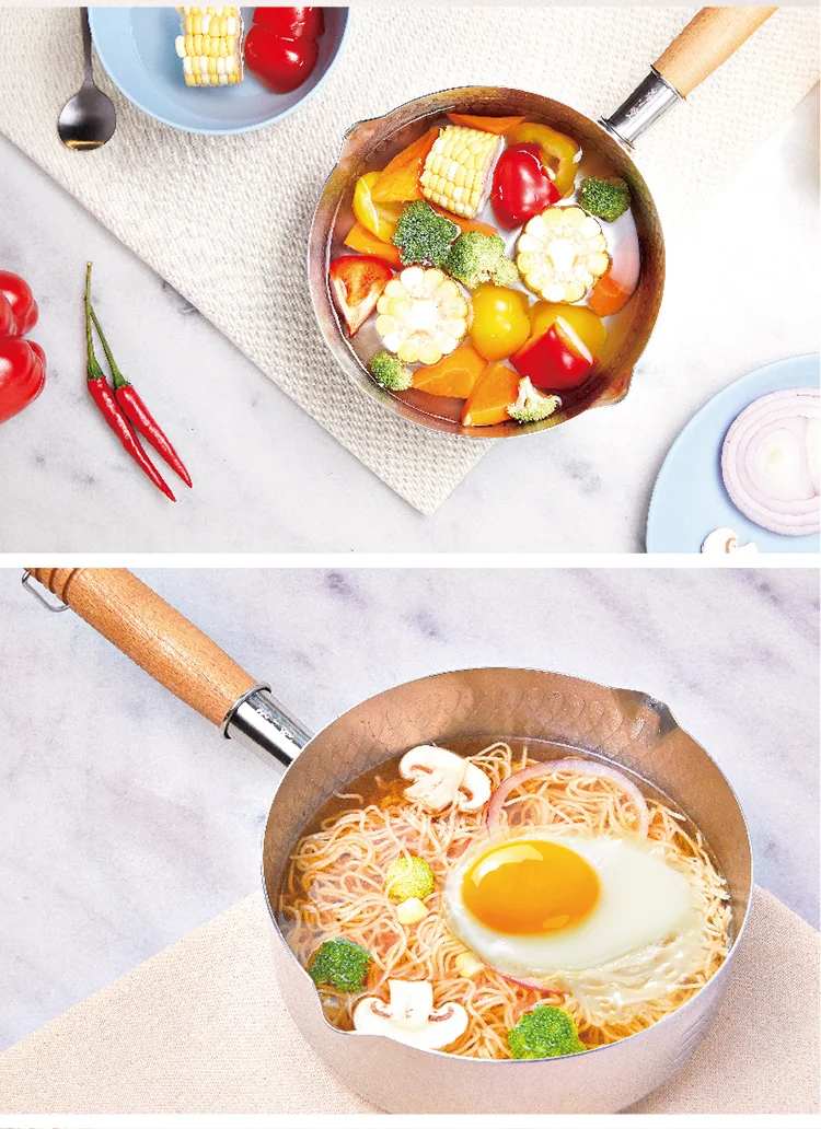 ZhangXiaoQuan Stainless steel soup pot milk pan snow pan, Lightweight and compact, 18cm detail image 7