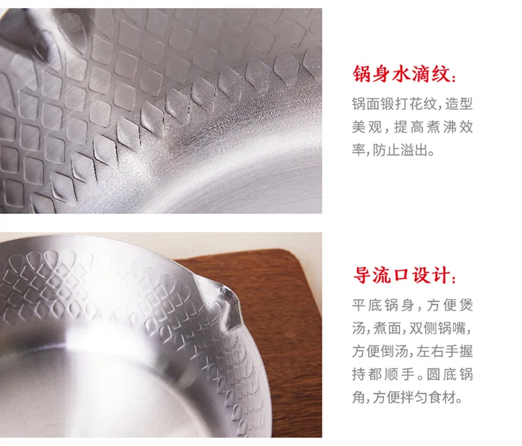 ZhangXiaoQuan Stainless steel soup pot milk pan snow pan, Lightweight and compact, 18cm detail image 9