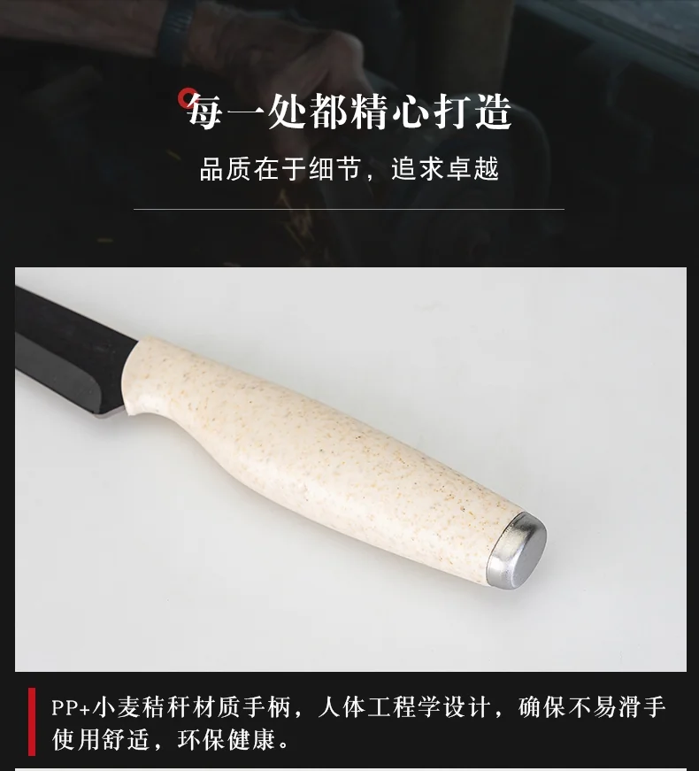 ZhangXiaoQuan Four-piece fruit and vegetable ceramic knife,Ceramic material, No sanding required, gray detail image 8