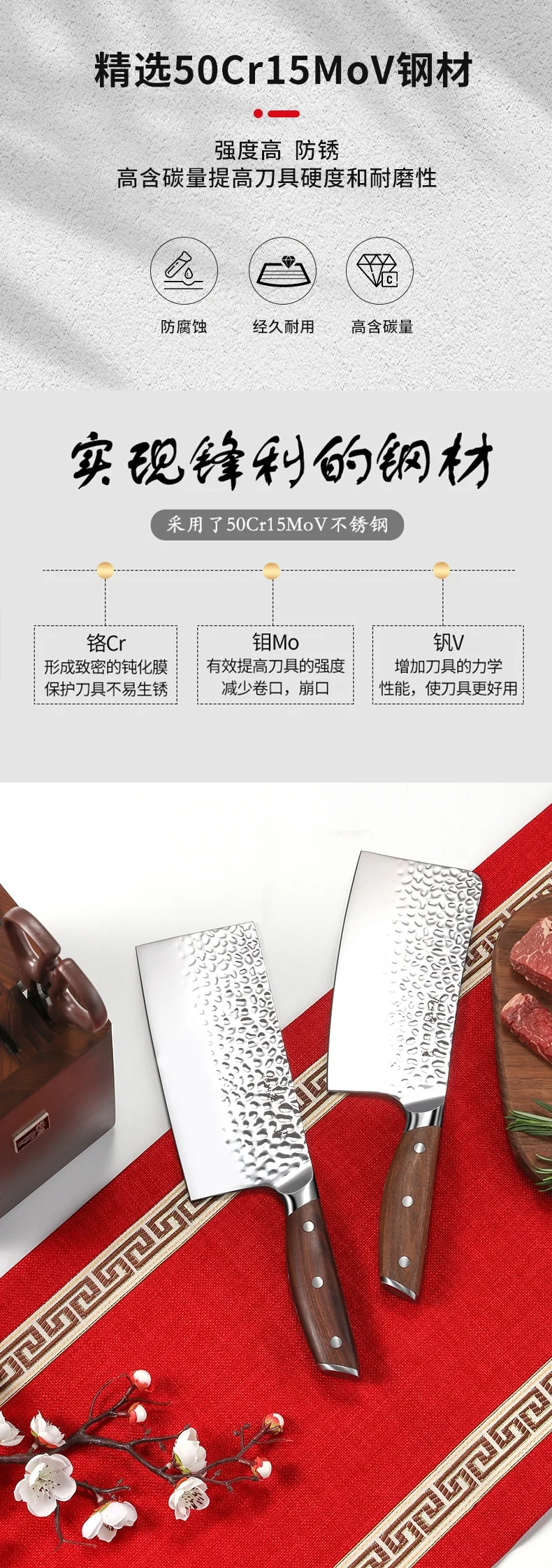 Zhang Xiaoquan knife, Sharp and wear-resistant, Not easy to rust, Six-piece set detail image 4