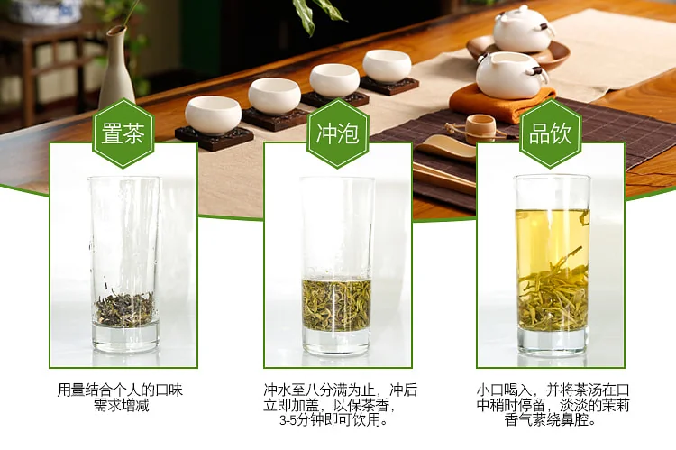 Zhang Yiyuan Black Tin Jasmine Tea Tea with Strong Fragrance Tea Fragrance to the Bone 50g/tin detail image 1