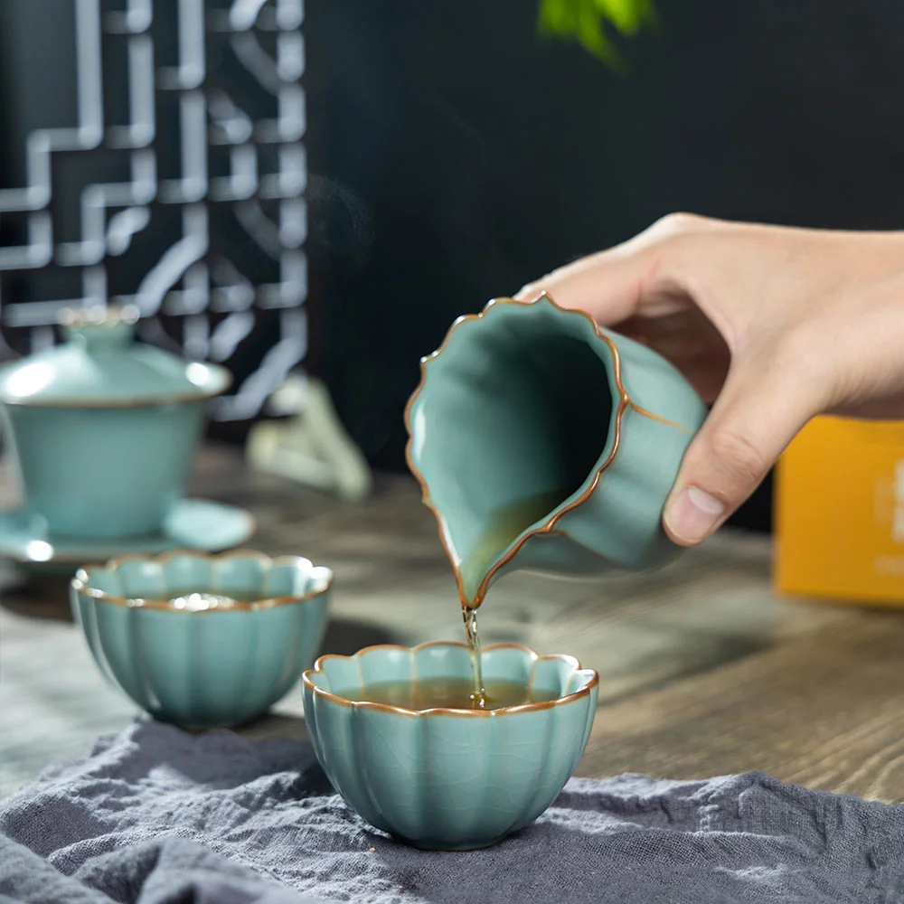 【 China Direct Mail, Time 10-15 Days 】 Zhengshantang Ru Kiln Fair Cup Tea Cup Bean Green detail image 3