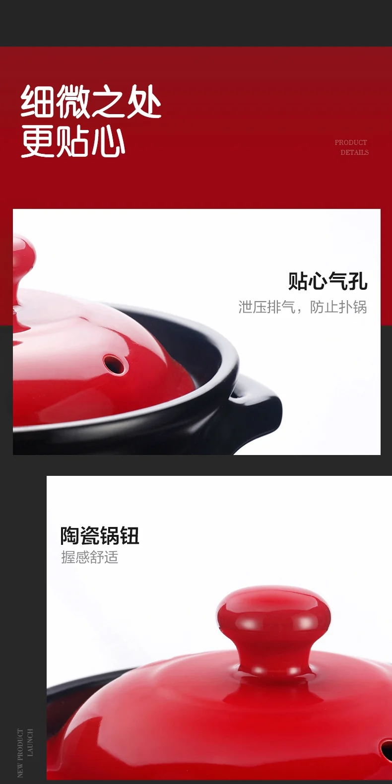 ASD, Natural ceramic casserole soup pot, Health pot, RXC60C1J, Rapid cold and rapid, Heat is not easy to crack, Heat storage and insulation, 6.0L detail image 13