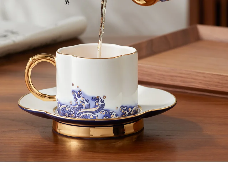 【中国直邮，时效10-15天】Auratic 国瓷永丰源先生瓷-海上明珠4头茶具（180ml） detail image 2