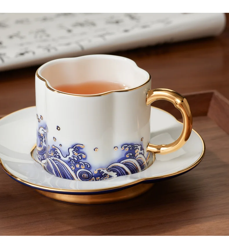 【中国直邮，时效10-15天】Auratic 国瓷永丰源先生瓷-海上明珠4头茶具（180ml） detail image 9