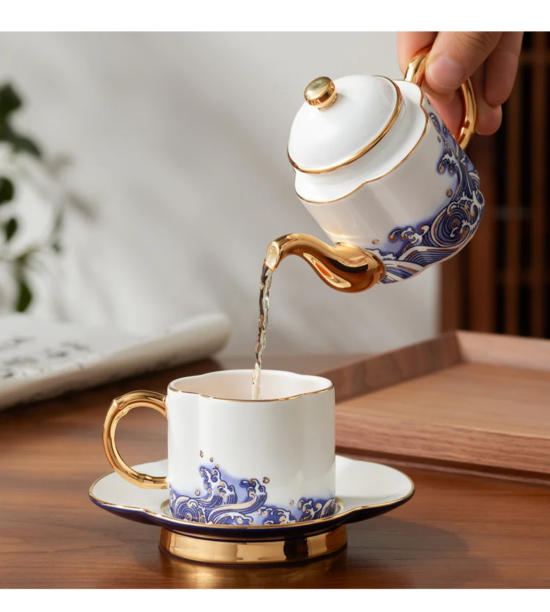 【中国直邮，时效10-15天】Auratic 国瓷永丰源先生瓷-海上明珠4头茶具（180ml） detail image 12