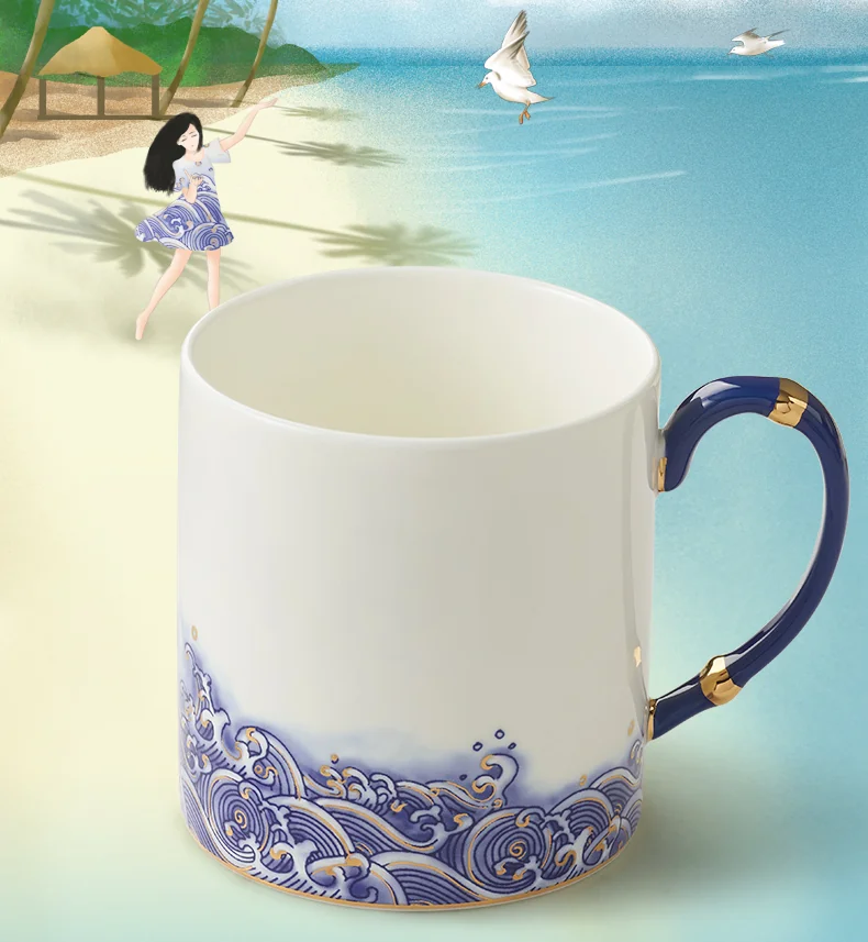 【中国直邮，时效10-15天】Auratic 国瓷永丰源 先生瓷海上明珠马克杯 350ml detail image 6