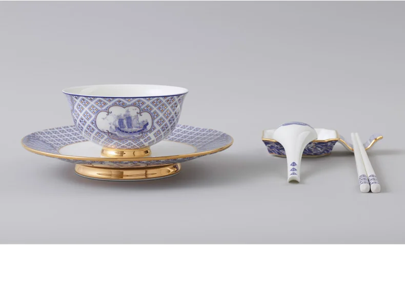 【中国直邮，时效10-15天】Auratic 国瓷永丰源先生瓷-四海升平44头餐具（6人位） detail image 4