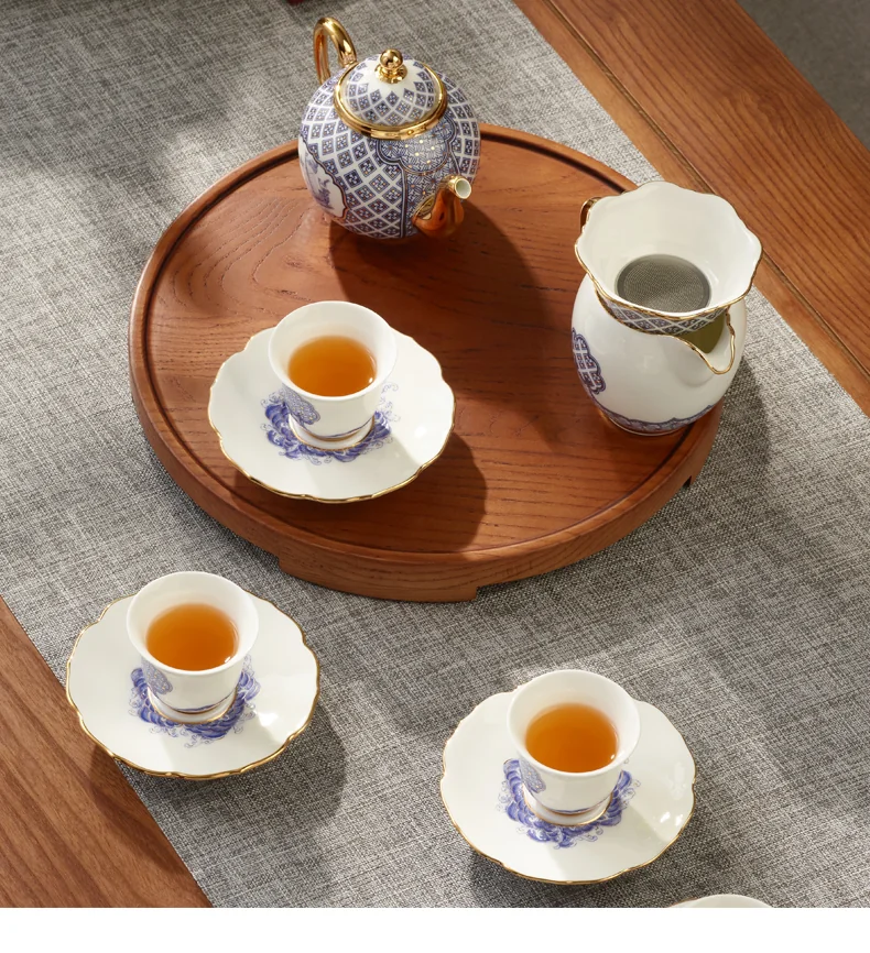 【中国直邮，时效10-15天】Auratic 国瓷永丰源先生瓷-四海升平12头茶具  (4人位） detail image 9