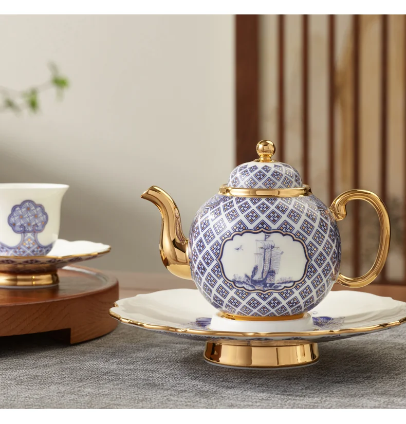 【中国直邮，时效10-15天】Auratic 国瓷永丰源先生瓷-四海升平17头茶具  (6人位） detail image 11