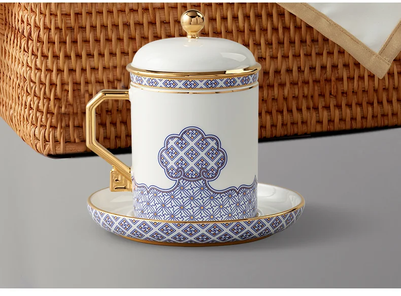 中国直邮，时效10-15天】Auratic 国瓷永丰源先生瓷·四海升平四件套盖杯