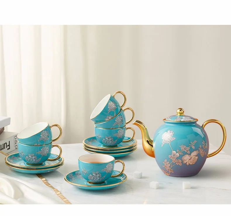 【中国直邮，时效10-15天】Auratic 国瓷永丰源 水墨牡丹17头茶咖套装 1100ml detail image 15