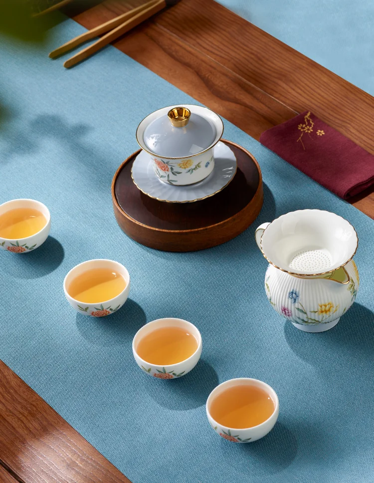 【中国直邮，时效10-15天】Auratic 国瓷永丰源月亮时光9头茶具（4人位） detail image 5