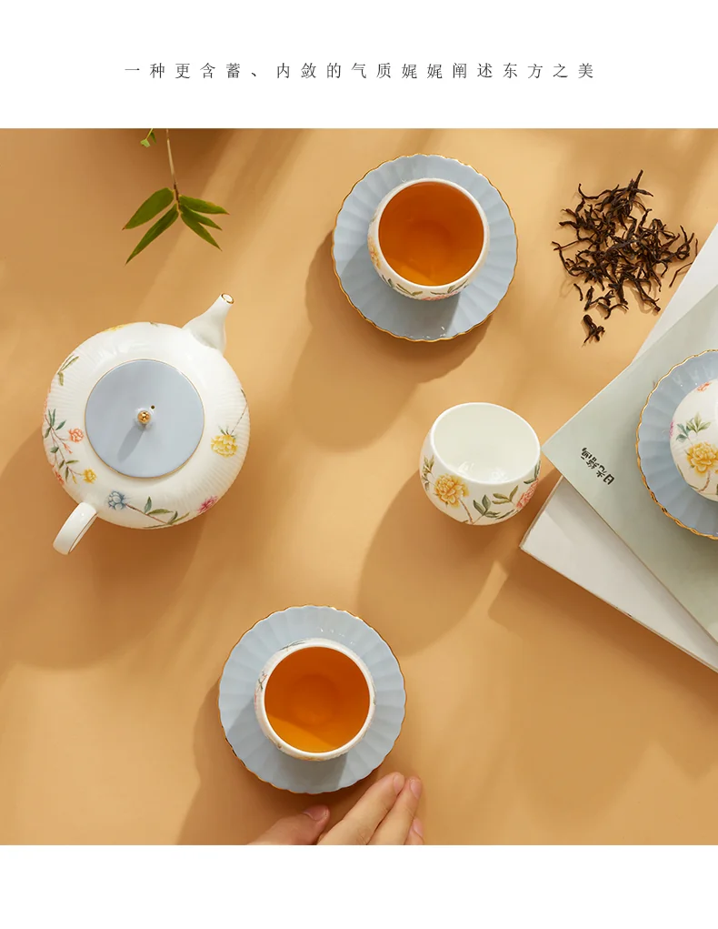 【中国直邮，时效10-15天】Auratic 国瓷永丰源月亮时光10头茶具 detail image 7
