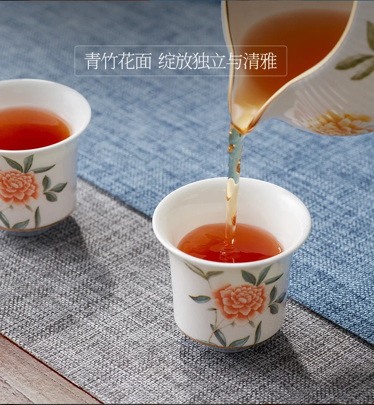 【中国直邮，时效10-15天】Auratic国瓷永丰源月亮时光36头茶具整套功夫茶具套装（10人位） detail image 2