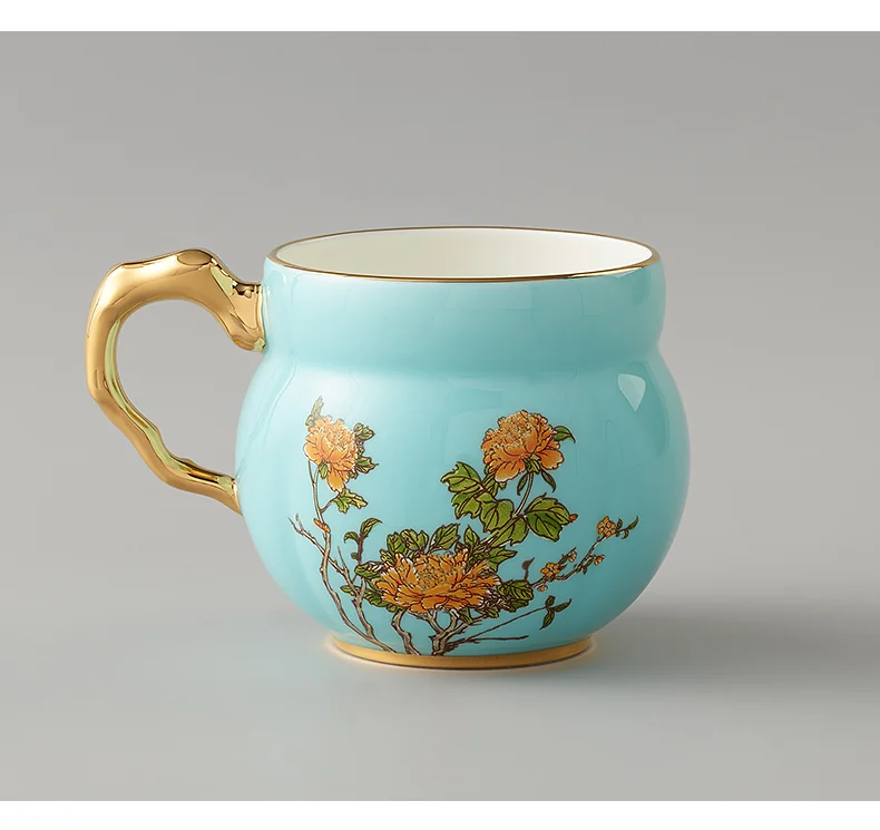 [Direct mail from China, delivery time is 10-15 days] Auratic Guoca Lady's Porcelain West Lake Blue Qingxin Single Cup ((360ml) detail image 9