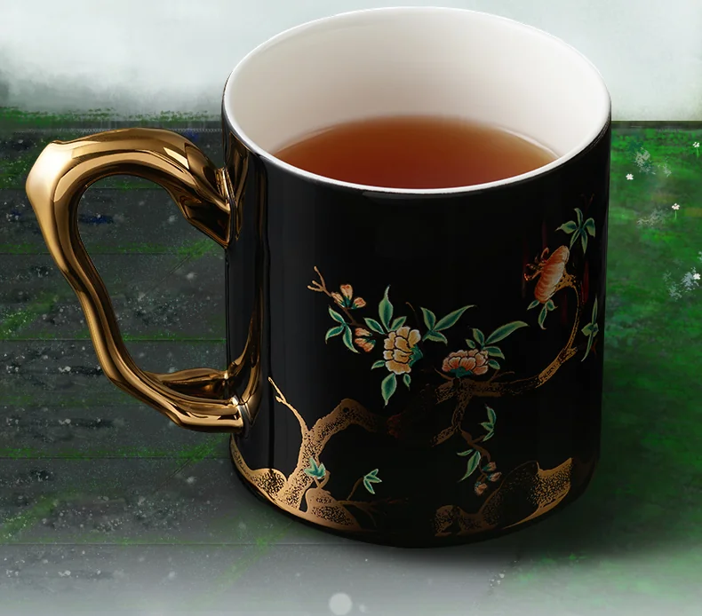 【China Direct Shipping, 10-15 days】Auratic Guochen Yongfengyuan Lady Porcelain Pomegranate Home Mug (350ml) detail image 12