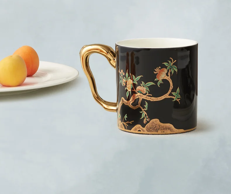 【China Direct Shipping, 10-15 days】Auratic Guochen Yongfengyuan Lady Porcelain Pomegranate Home Mug (350ml) detail image 14