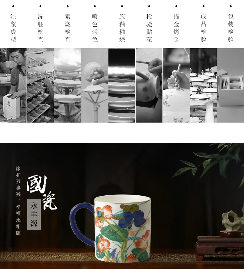 [China Direct Shipping, 10-15 days] Auratic China Porcelain Yongfengyuan Happiness Tea Cup (350ml) detail image 22