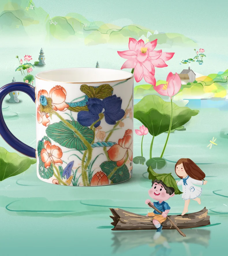 [China Direct Shipping, 10-15 days] Auratic China Porcelain Yongfengyuan Happiness Tea Cup (350ml) detail image 5