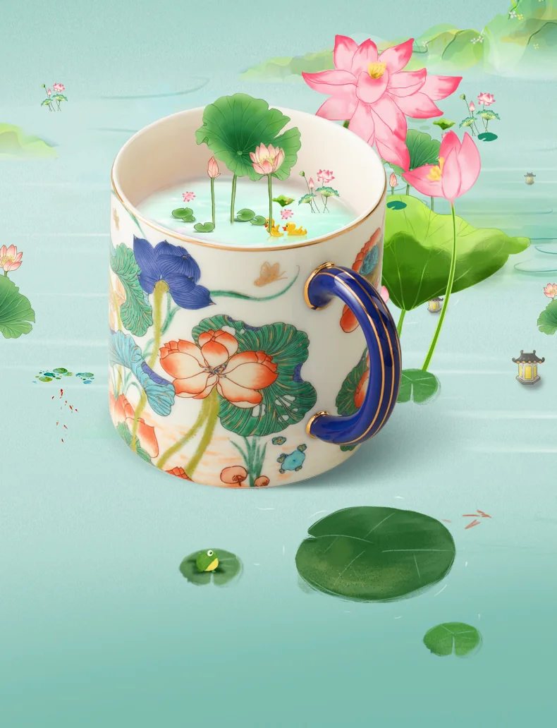 [China Direct Shipping, 10-15 days] Auratic China Porcelain Yongfengyuan Happiness Tea Cup (350ml) detail image 9