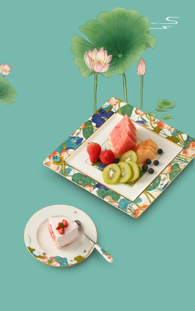[China Direct Shipping, 5-7days] Happiness and Harmony 13 Heads Fruit Dessert Set detail image 12