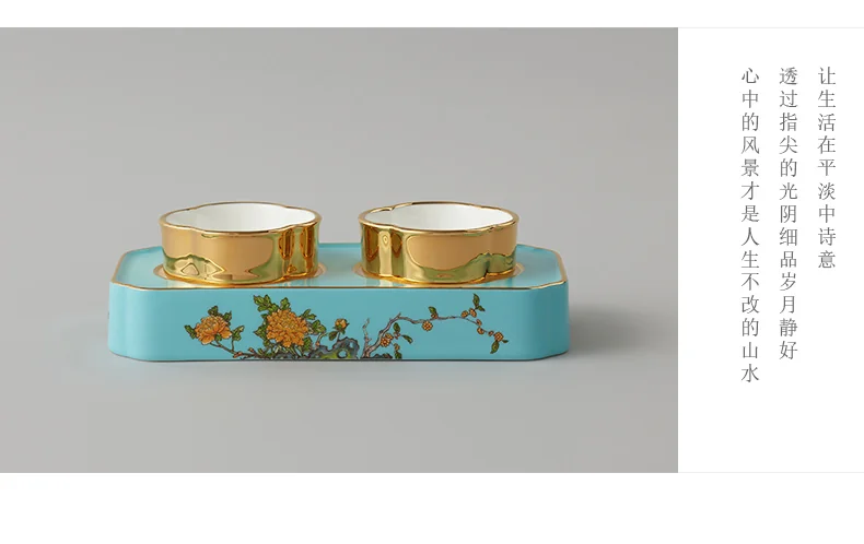 [China Direct Shipping, 5-7 days] Auratic China Porcelain Yongfengyuan Lady Porcelain Westlake Blue 24 Heads Single Combination Set Deluxe Edition detail image 10