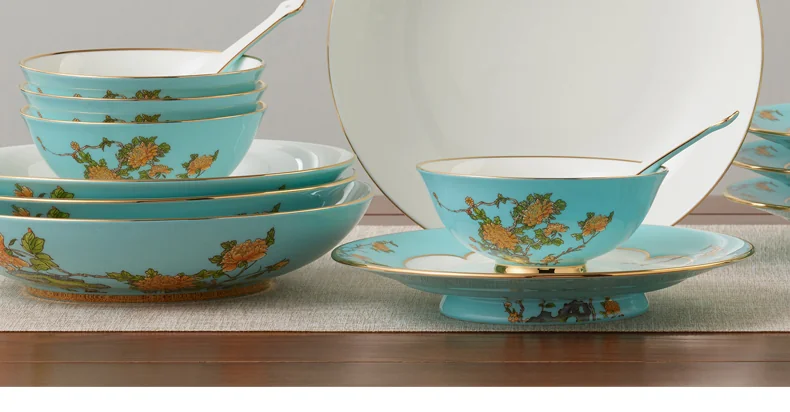 [China Direct Shipping, 5-7 days] Auratic China Porcelain Yongfengyuan Lady Porcelain Westlake Blue 29 Heads Chinese Household Tableware Set detail image 12