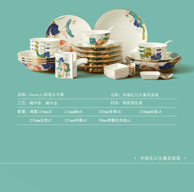 [China Direct Shipping, 5-7days] Happy Harmony 31 Heads Medium Cutlery detail image 3