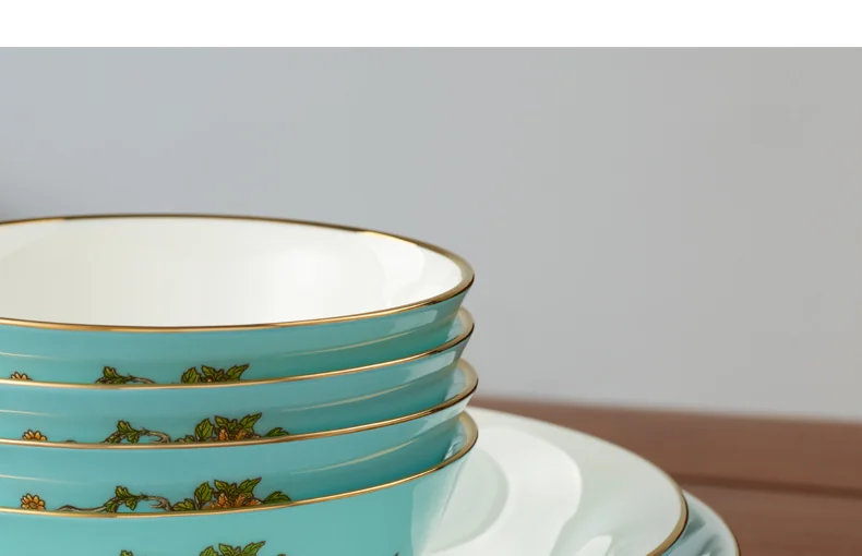 【Direct shipping from China, 5-7 days】Auratic China Porcelain Yongfengyuan Lady Porcelain West Lake Blue 44 Heads Tableware (6 persons) detail image 19