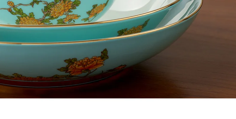 【Direct shipping from China, 5-7 days】Auratic China Porcelain Yongfengyuan Lady Porcelain West Lake Blue 44 Heads Tableware (6 persons) detail image 20