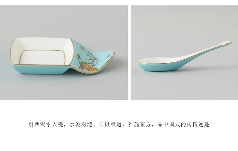 【Direct shipping from China, 5-7 days】Auratic China Porcelain Yongfengyuan Lady Porcelain West Lake Blue 44 Heads Tableware (6 persons) detail image 6