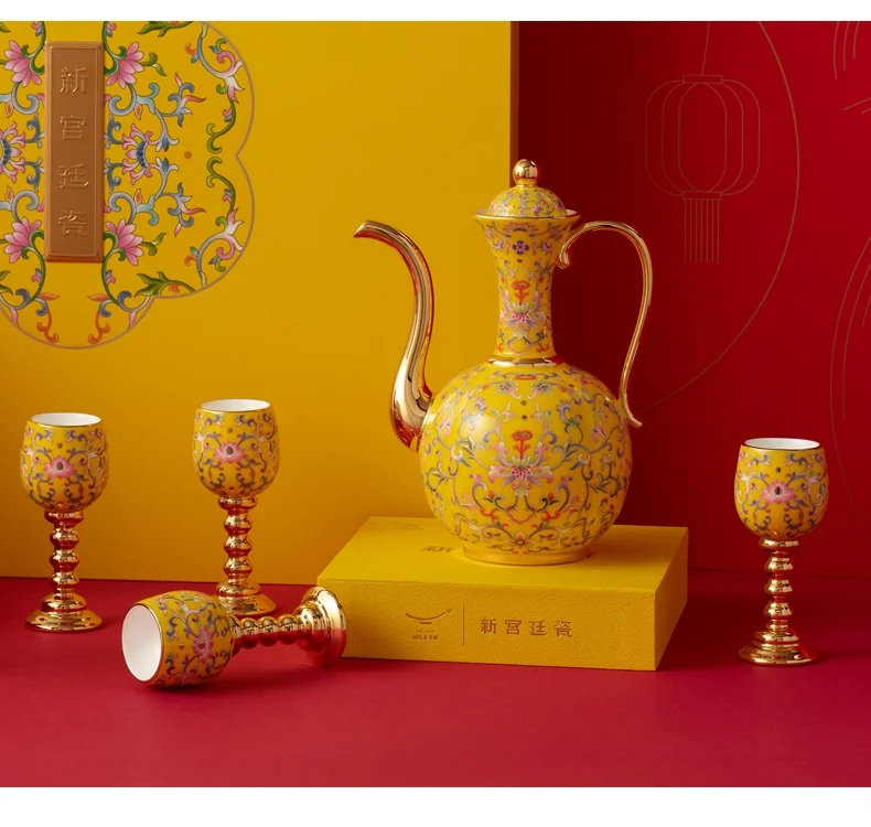 [China direct mail, time limit 5-7 days] AURATIC, Mr. Porcelain New Palace Porcelain 69-head Middle Cutlery Set, Luxury Edition Ceramic Dinnerware for 6 detail image 8
